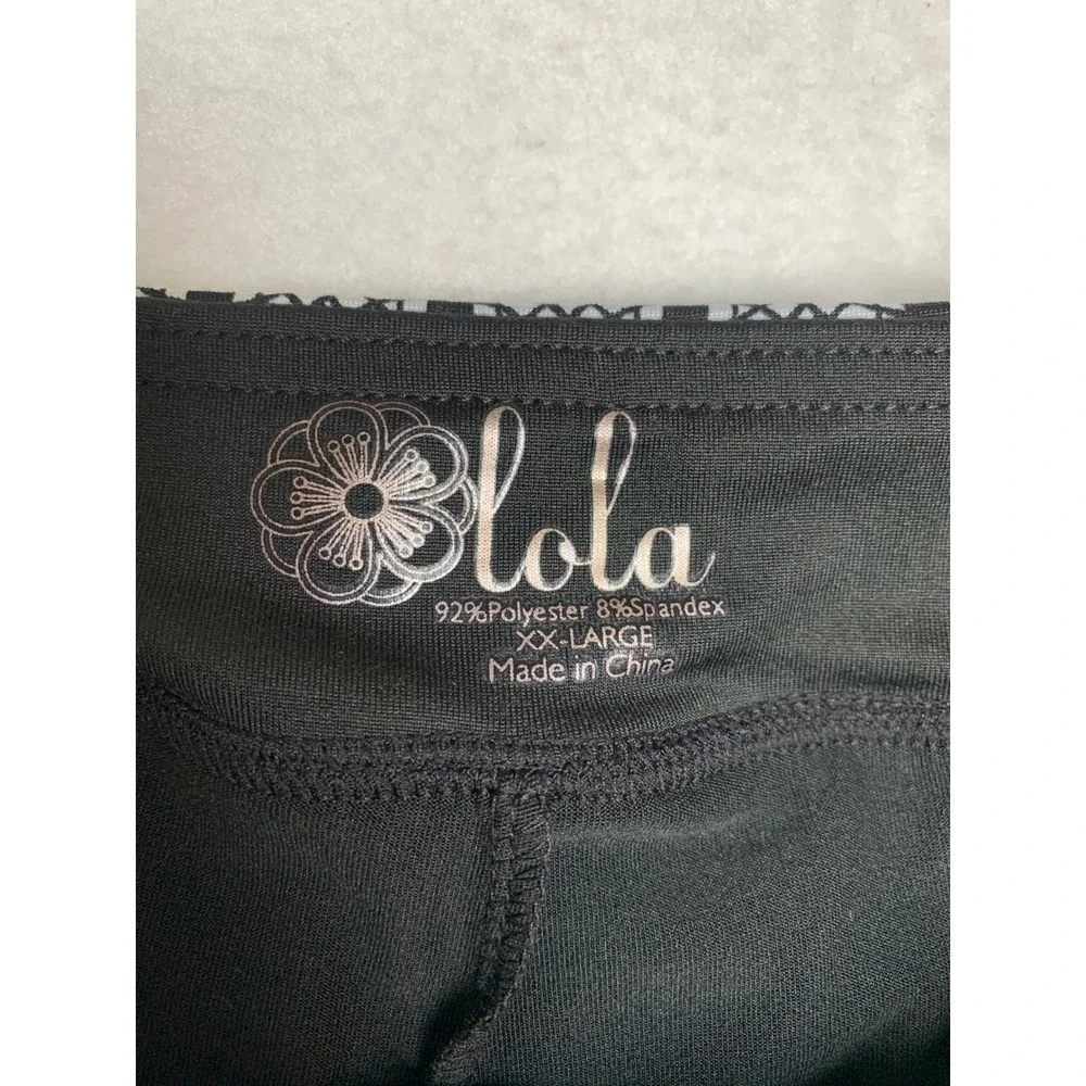 Lola Womens Black White‎ Geometric Athletic Skort Size XXL Tennis Golf Running